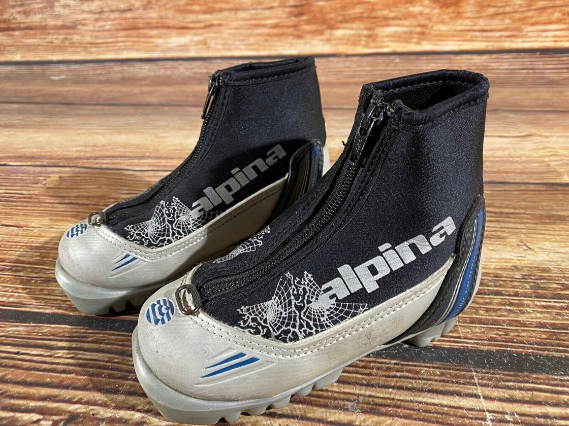 Alpina ST10 Kids Nordic Cross Country Ski Boots Size EU27 US9.5 NNN A-823