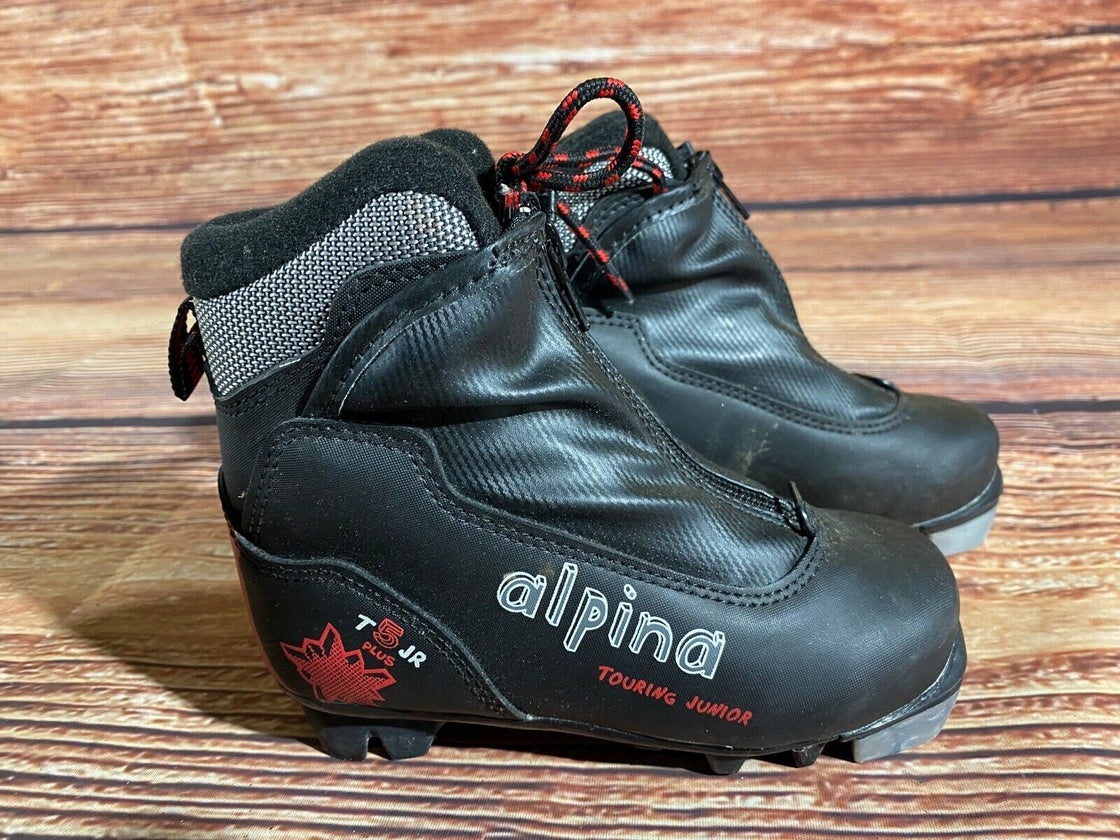 Alpina T5plus Kids Nordic Cross Country Ski Boots Size EU28 US10.5 NNN A-1314