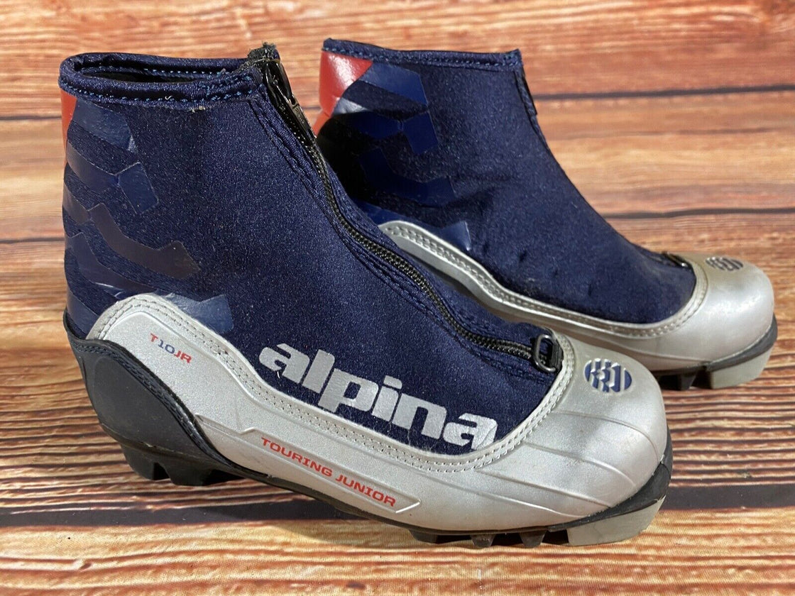 Alpina T10jr Kids Nordic Cross Country Ski Boots Size EU33 US2 for NNN A-1238