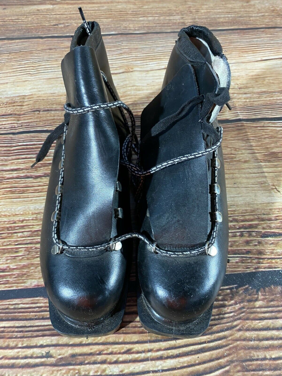 WOHLAUF Leather Vintage Alpine Ski Boots EU41 US7.5 Mondo 265 Cable Binding KL93