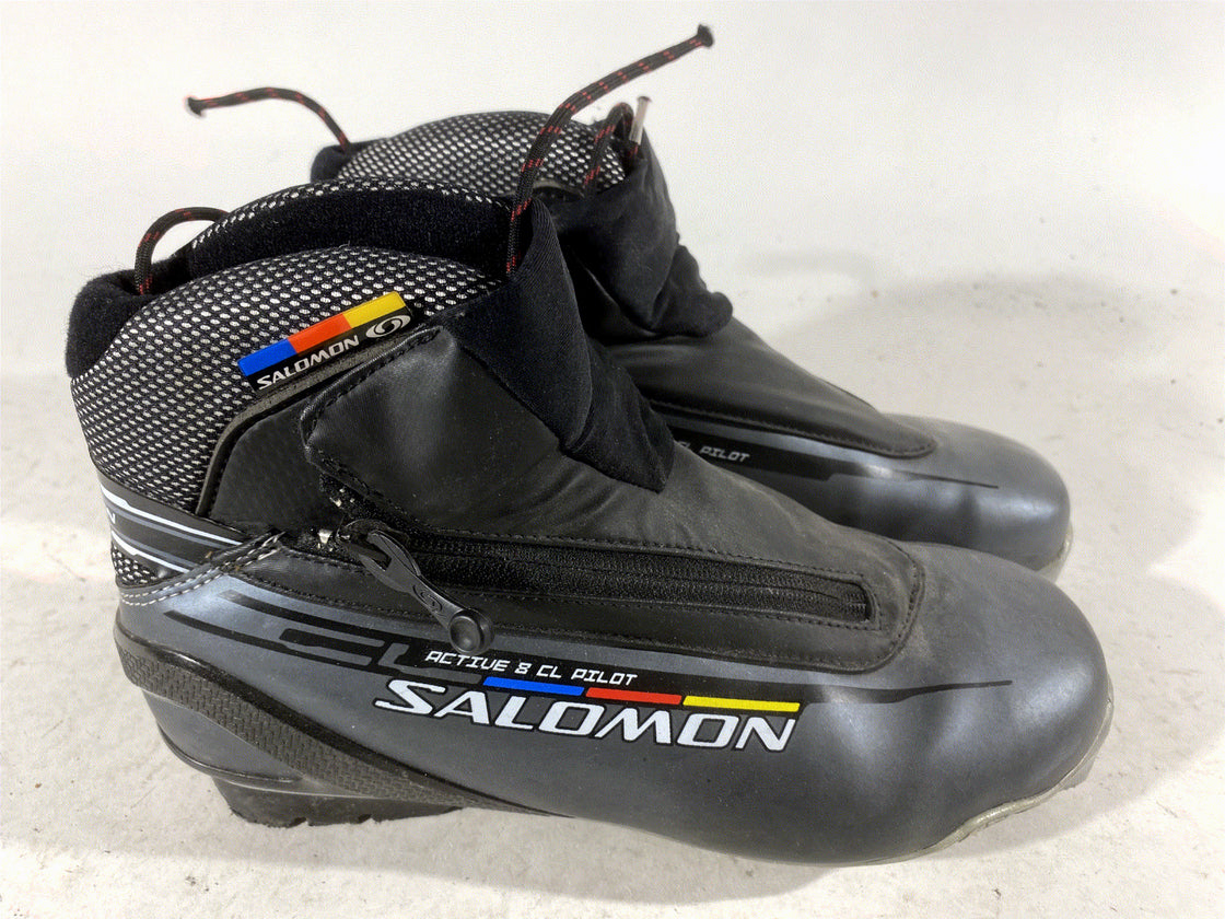 SALOMON Active CL Nordic Cross Country Ski Boots Size EU38 2/3 US6 SNS Pilot 451