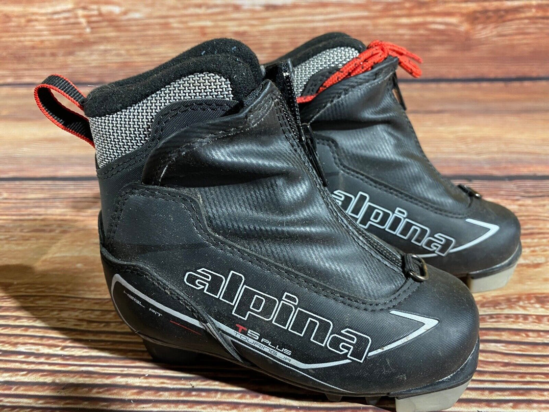 Alpina T5Plus Kids Nordic Cross Country Ski Boots Size EU25 U8.5 NNN A-1117