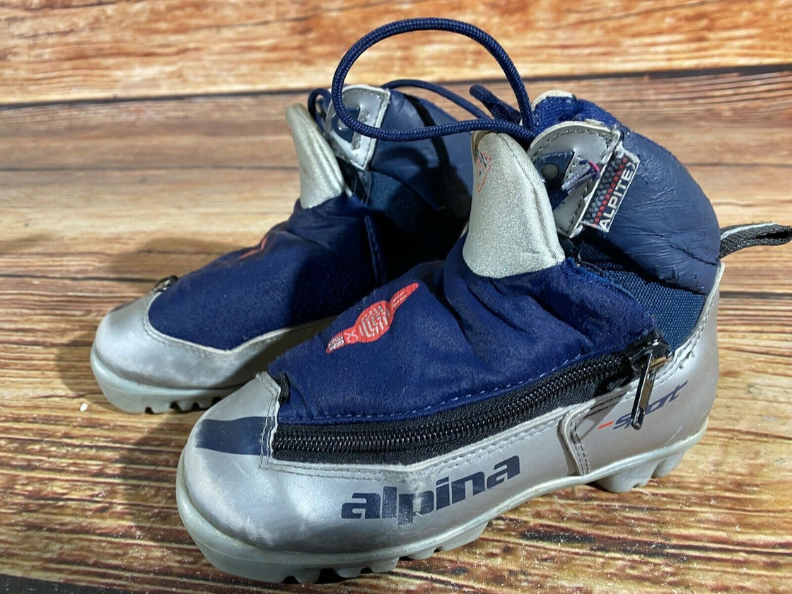 Alpina 311 Kids Nordic Cross Country Ski Boots Size EU30 US12 NNN A-509