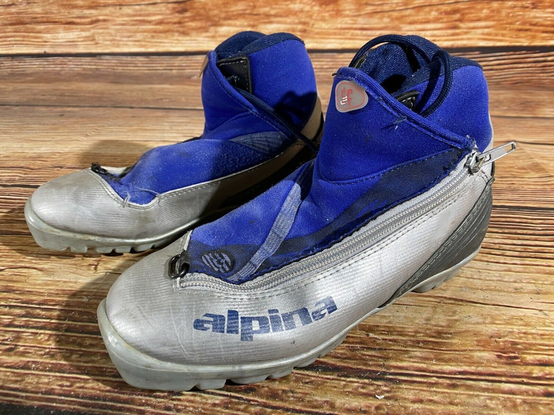 Alpina ST11j Kids Nordic Cross Country Ski Boots Size EU36 US4.5 for NNN A-377