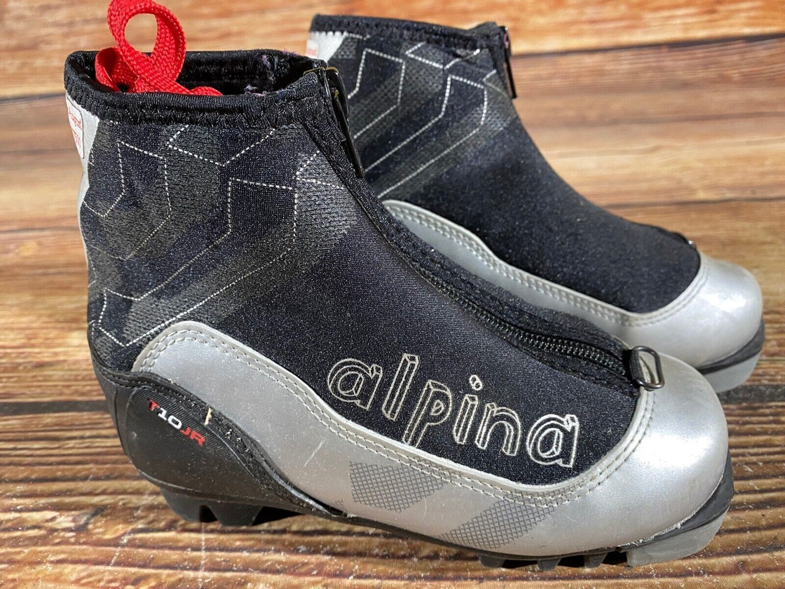 Alpina T10jr Kids Nordic Cross Country Ski Boots Size EU30 US12 for NNN A-921