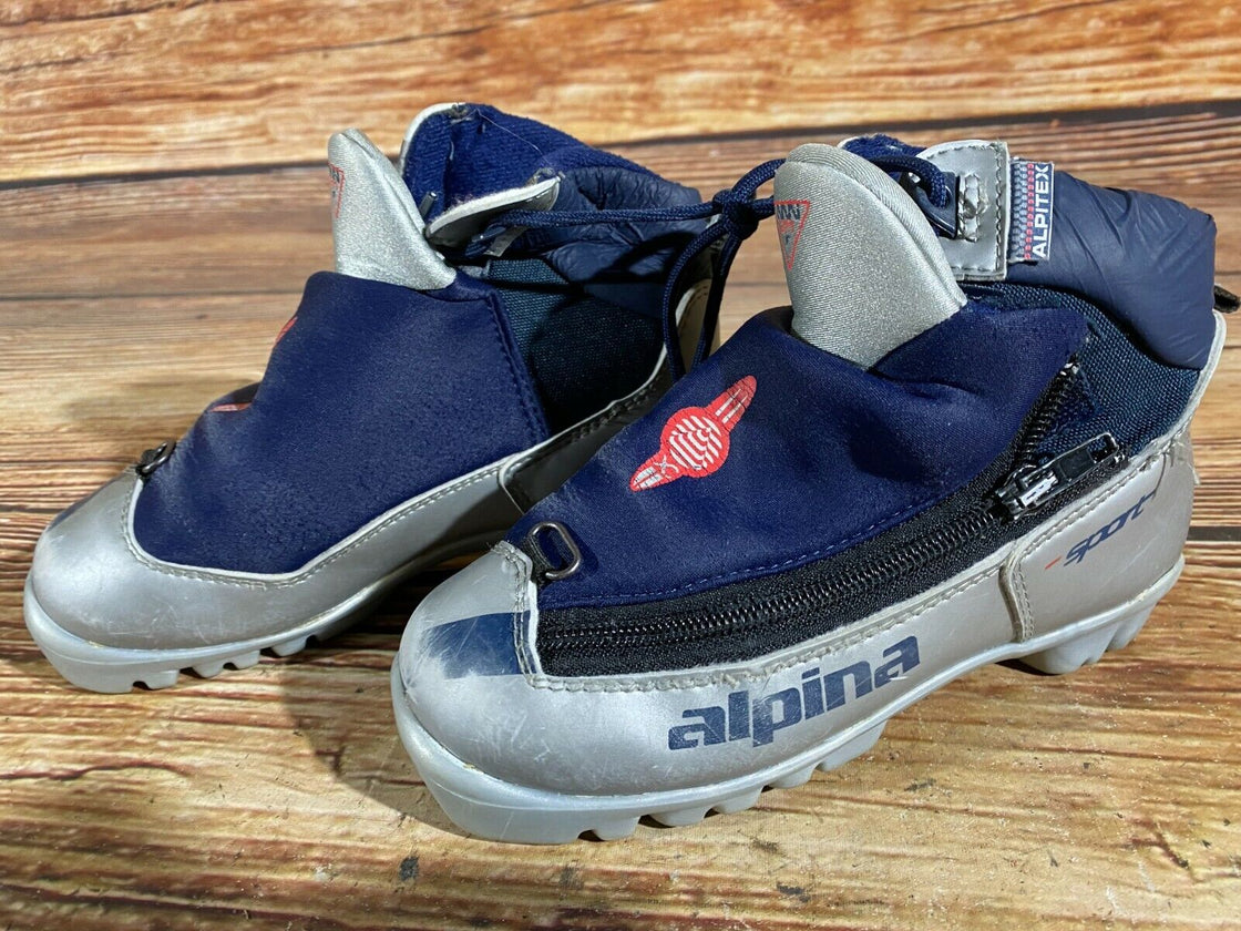 Alpina 311 Kids Nordic Cross Country Ski Boots Size EU32 US1.5 for NNN A-86