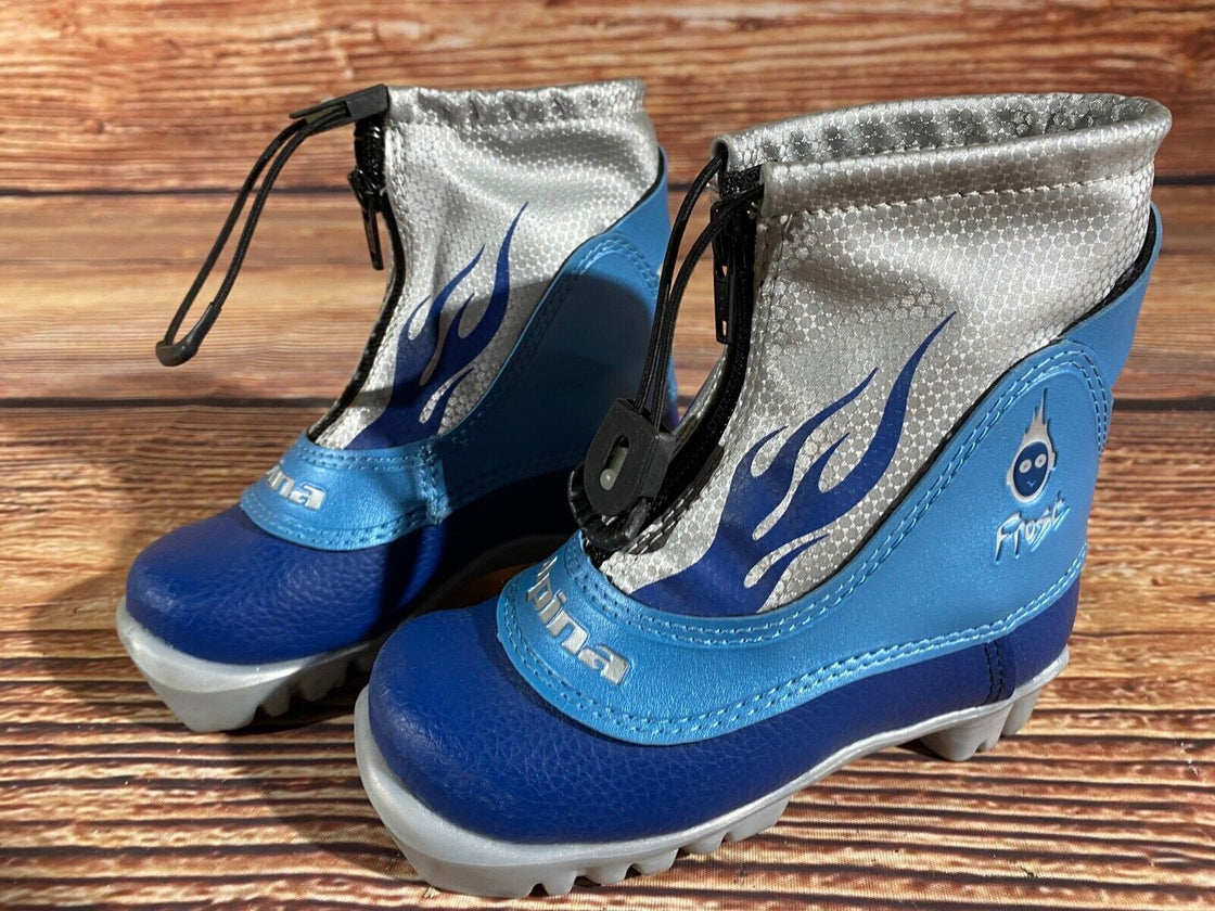 Alpina Frost Kids Nordic Cross Country Ski Boots Size EU25 US8.5 NNN A-1192