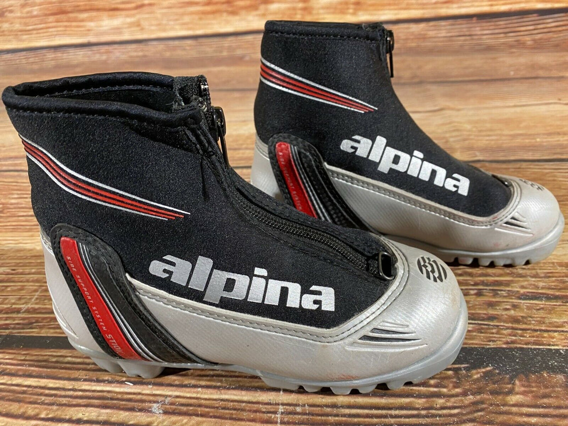 Alpina ST10jr Kids Nordic Cross Country Ski Boots Size EU31 US12.5 for NNN A-422