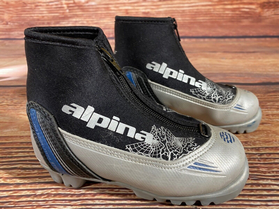 Alpina ST10jr Nordic Cross Country Ski Boots Kids Size EU29 US11 NNN A-1071