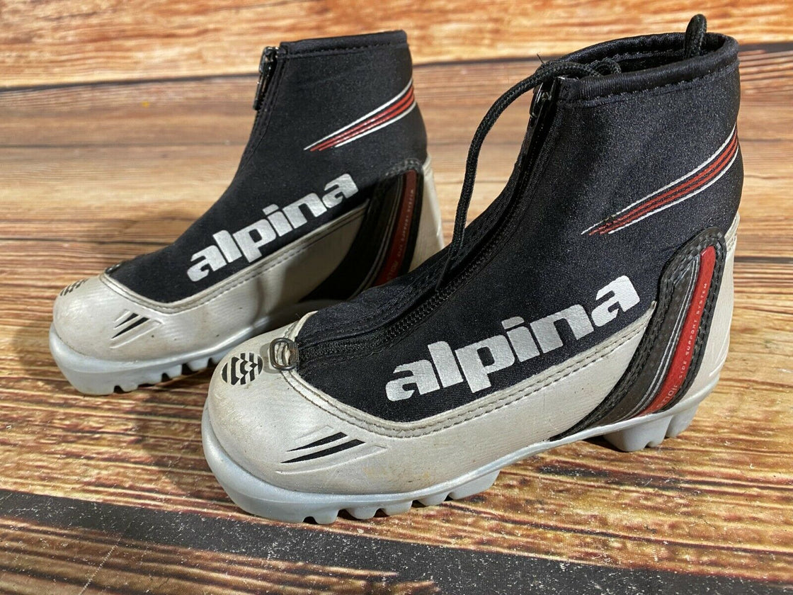 Alpina ST10jr Kids Nordic Cross Country Ski Boots Size EU28 US10.5 for NNN A-206