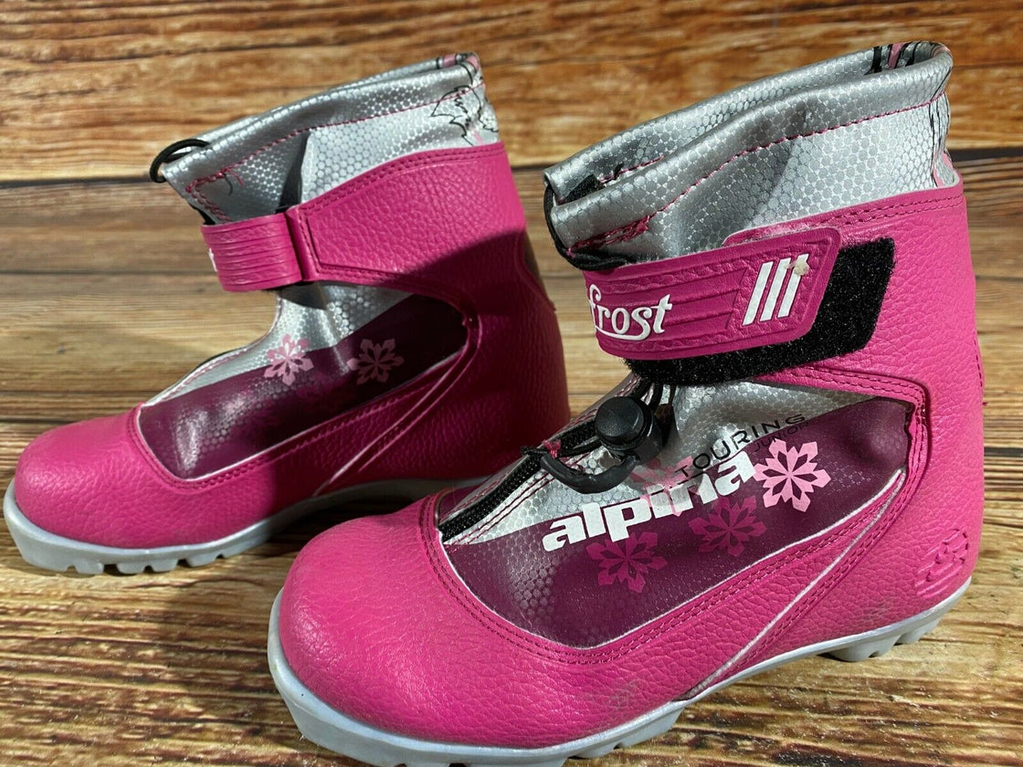 Alpina Frost Kids Nordic Cross Country Ski Boots Size EU35 US3.5 for NNN A-429