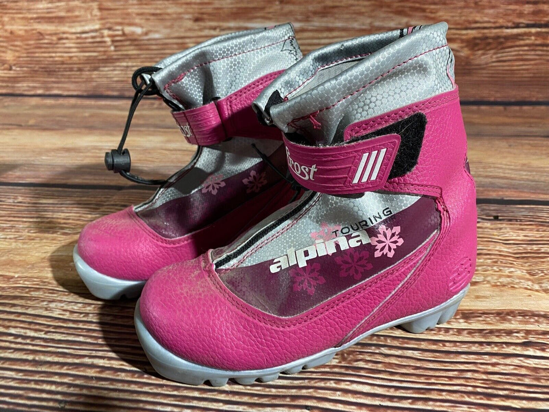 Alpina Frost Kids Nordic Cross Country Ski Boots Size EU31 U12.5 NNN A-1135