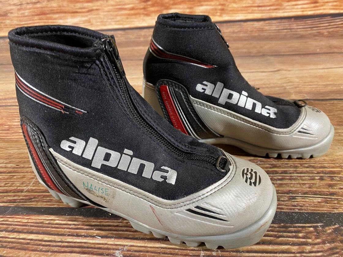 Alpina ST10jr Kids Nordic Cross Country Ski Boots Size EU31 US12.5 for NNN A-423