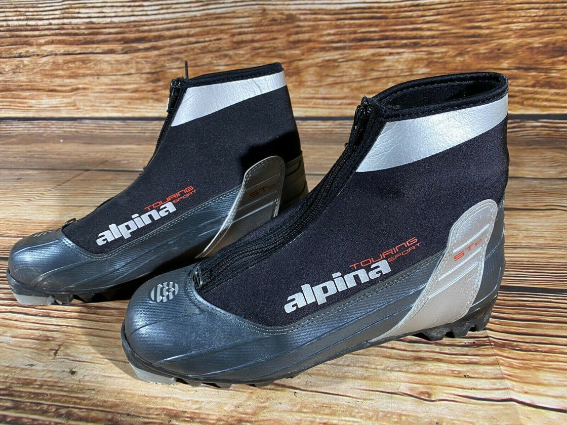 Alpina ST10 Nordic Cross Country Ski Boots Size EU40 US7.5 NNN bindings