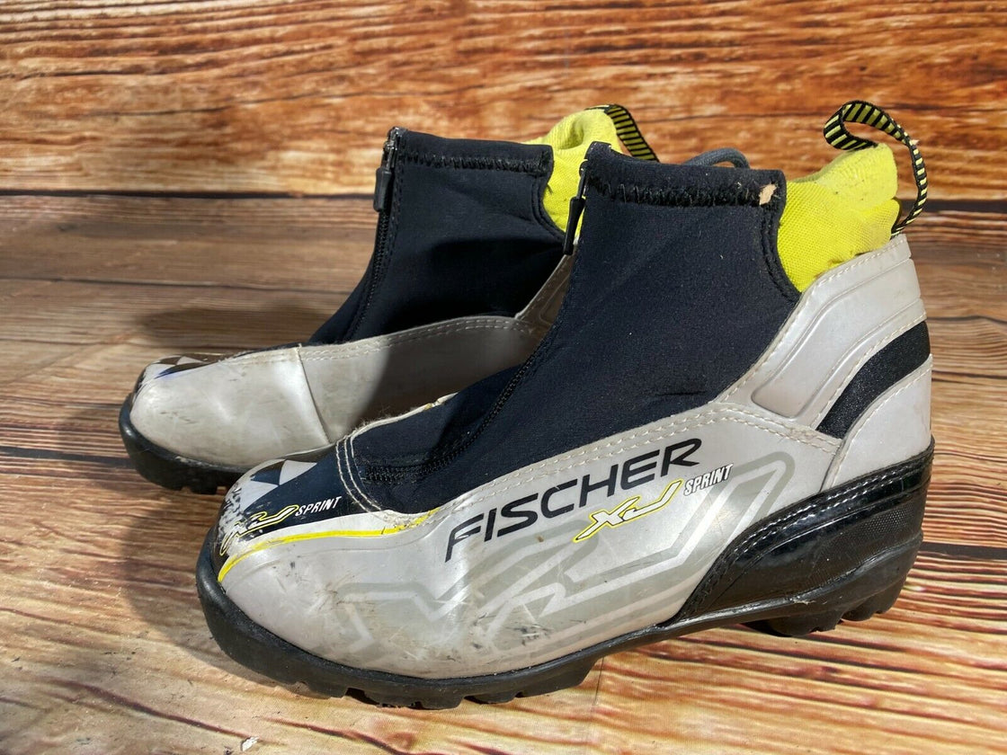 Fischer XJ Sprint Kids Nordic Cross Country Ski Boots Size EU36 US4.5 NNN F-173