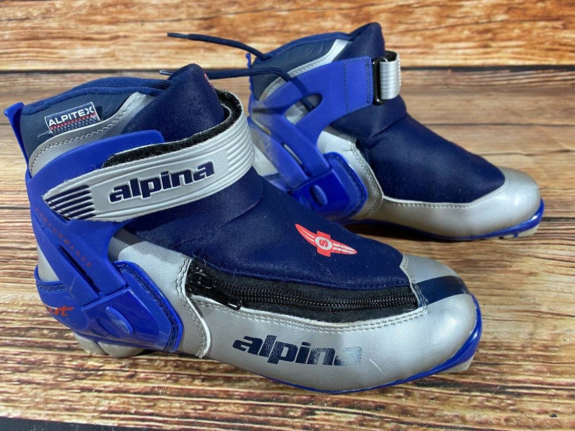 ALPINA 438 Nordic Cross Country Ski Boots Size EU38 US6 NNN bindings