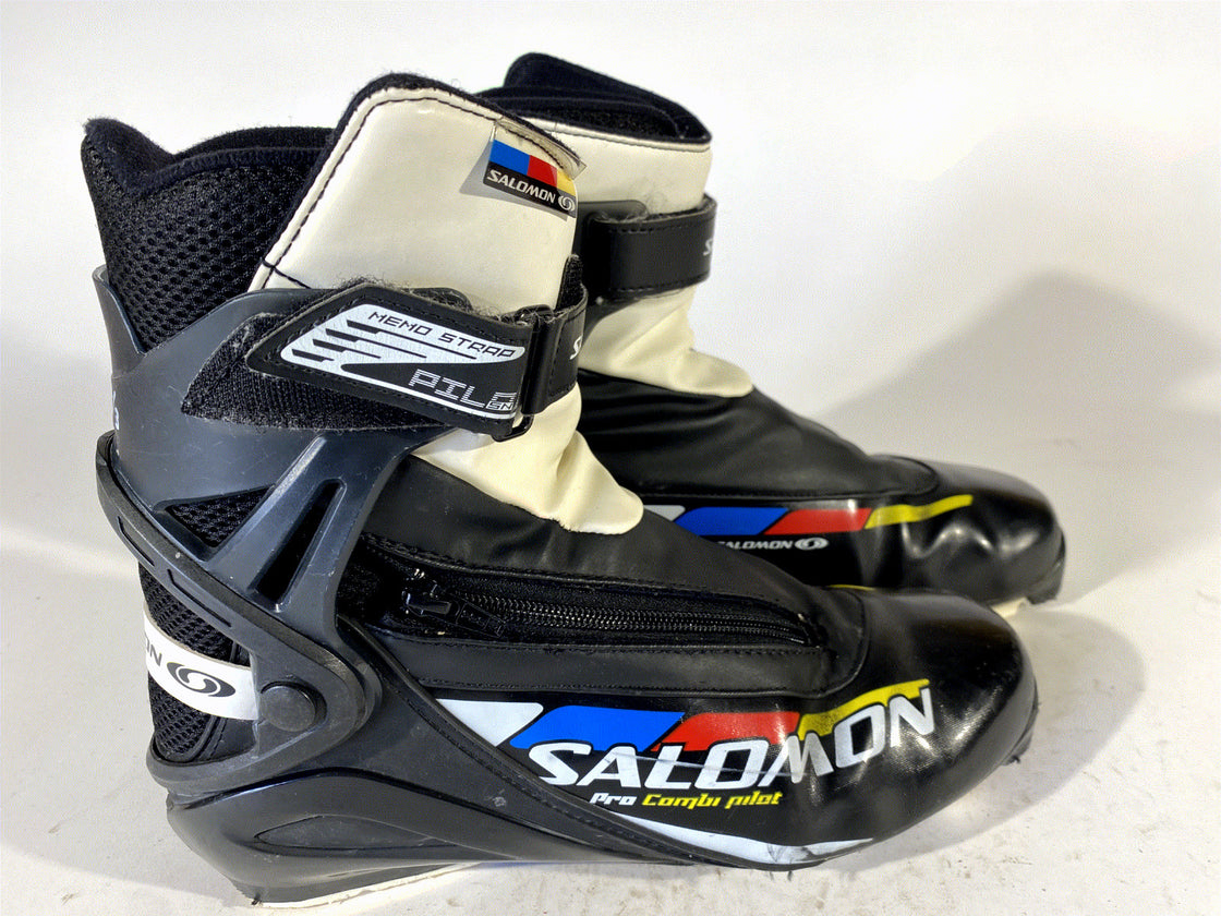 SALOMON Skate Pro Combi Cross Country Ski Boots Size EU42 2/3 US9 SNS Pilot