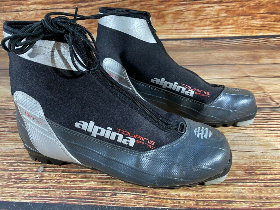 Alpina ST10 Nordic Cross Country Ski Boots Size EU44 US10.5 NNN bindings