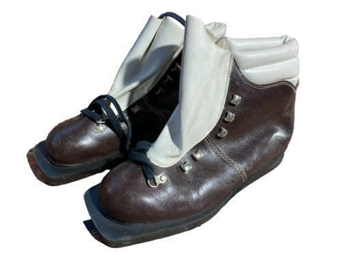 Vintage Leather Nordic Cross Country Ski Boots EU38 US6 75mm NN