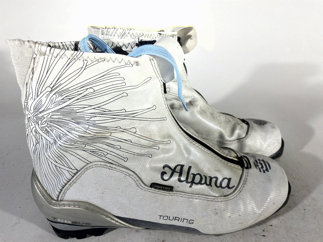 Alpina T28Eve Touring Classic Nordic Cross Country Ski Boots Size EU38 US6 NNN