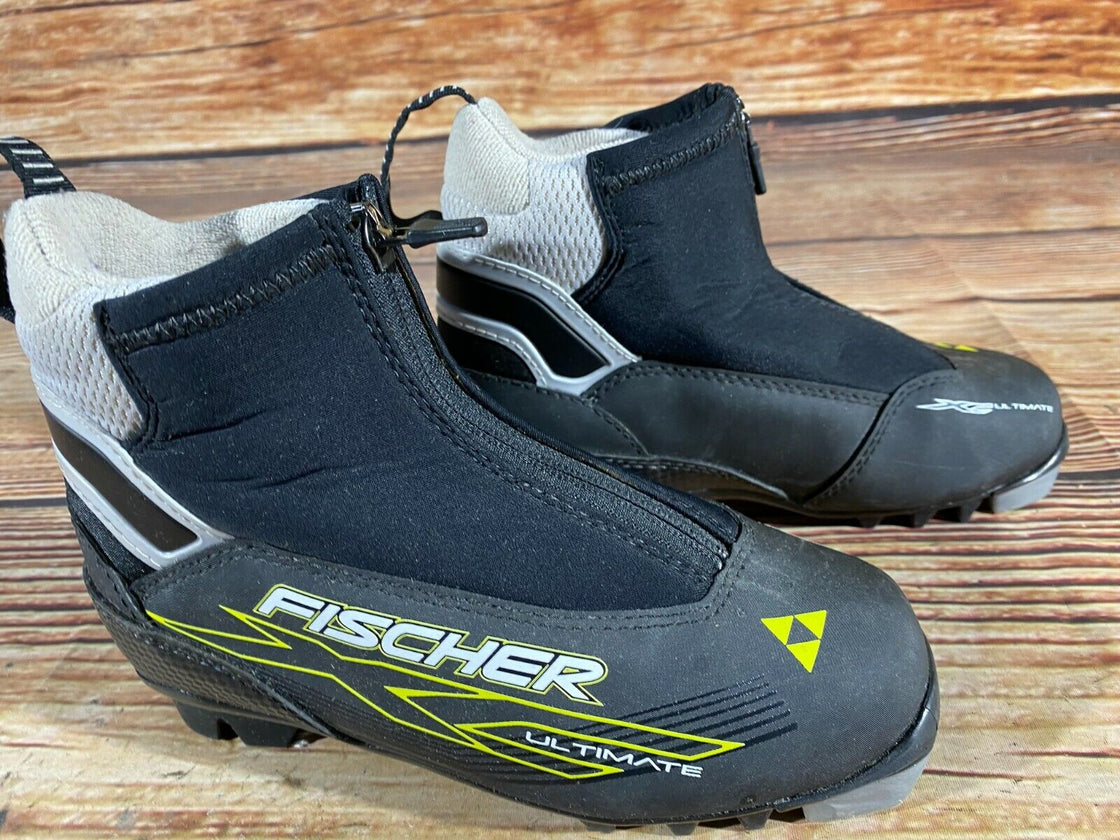 Fischer XC Ultimate Kids Nordic Cross Country Ski Boots Size EU34 NNN F-252