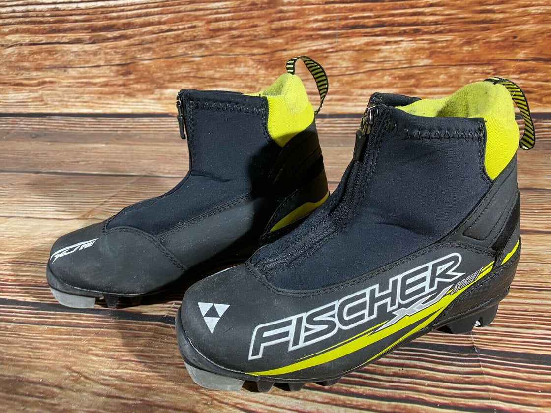 Fischer XJ Sprint Kids Nordic Cross Country Ski Boots Size EU34 US3 NNN F-108