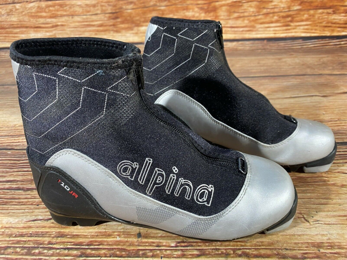 Alpina T10 jr Nordic Cross Country Ski Boots Size EU37 US5 NNN bindings