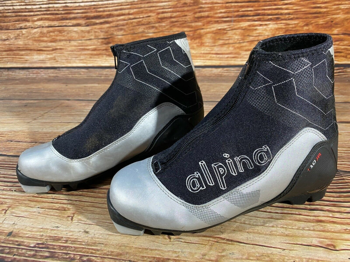 Alpina T10 jr Nordic Cross Country Ski Boots Size EU37 US5 NNN bindings